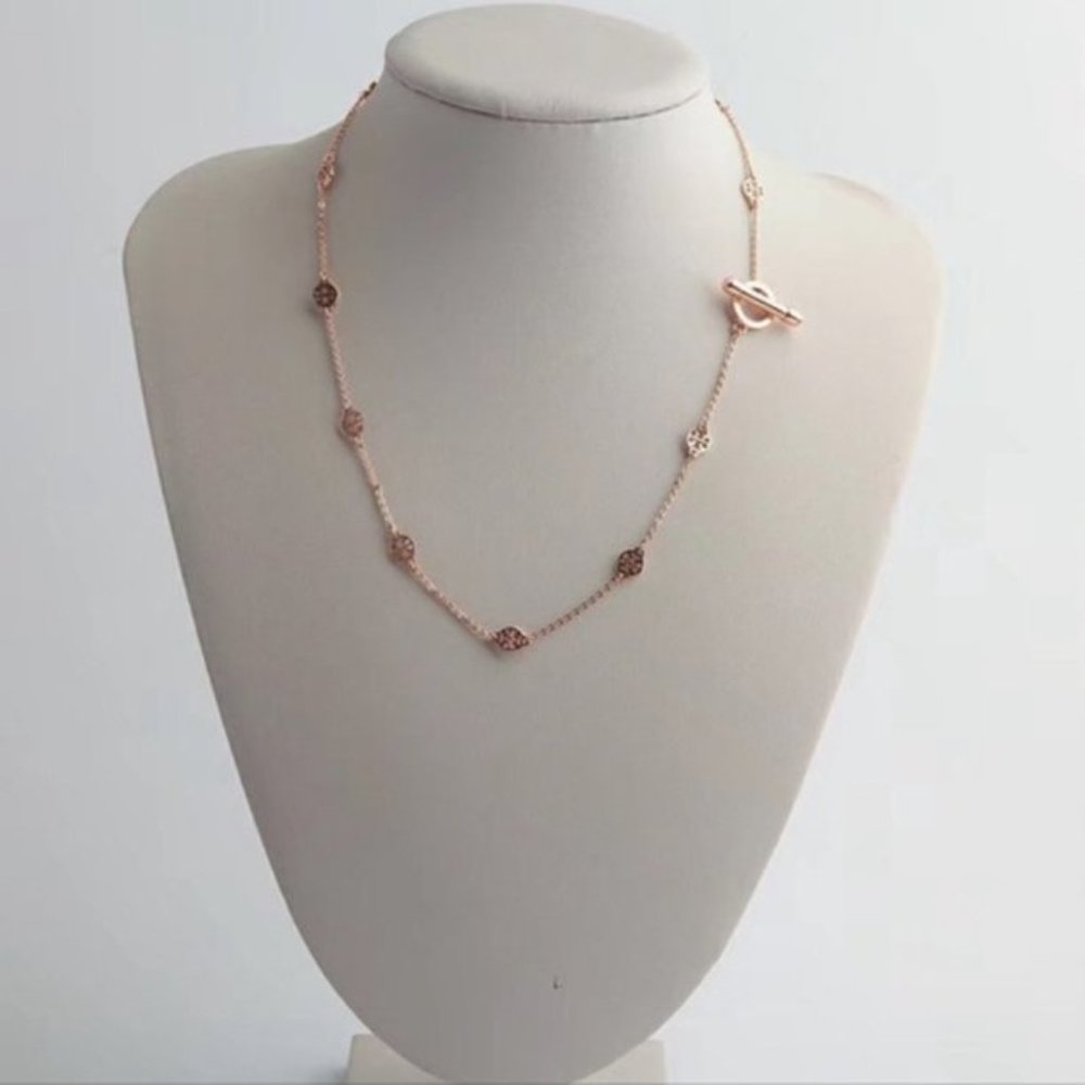 Tory Burch Mini Logo Gold Necklace - Picture 5 of 5